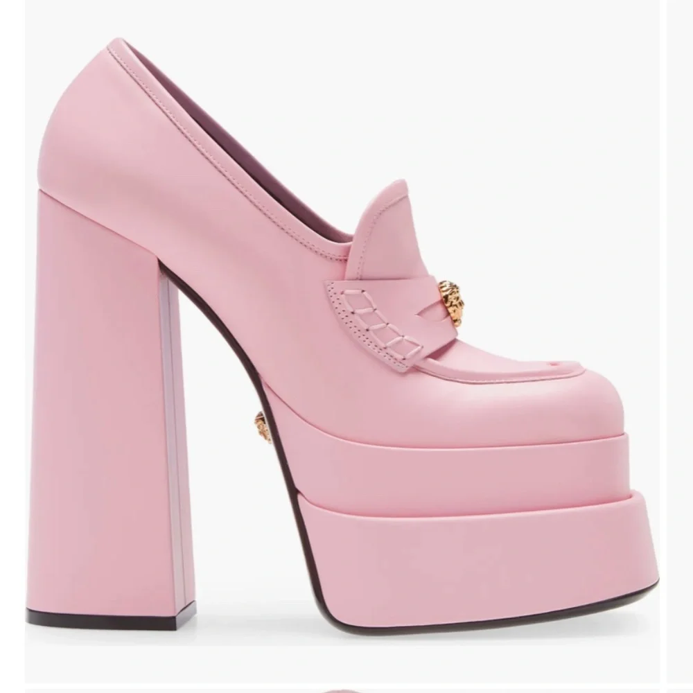 NIB $1425 Versace Platform Loafer Pump in Candy Oro Versace - size 10US / 40EU